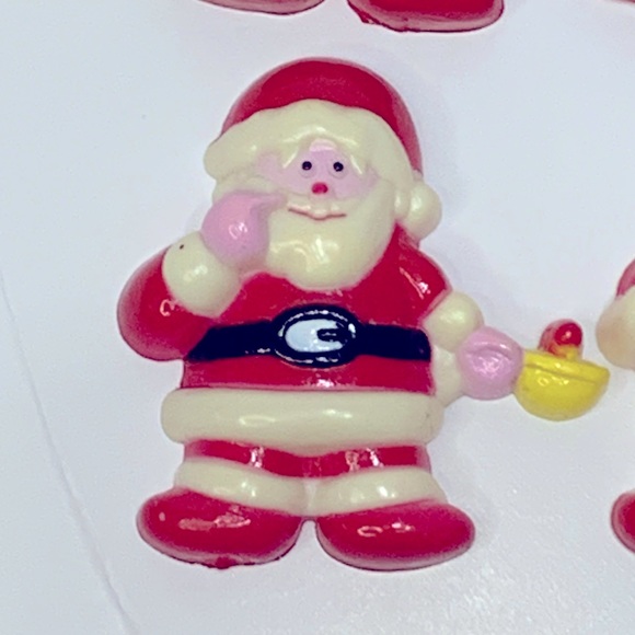 Vintage Christmas Santa Claus Plastic Fridge Magnets Lot Of 8 - Picture 2 of 14